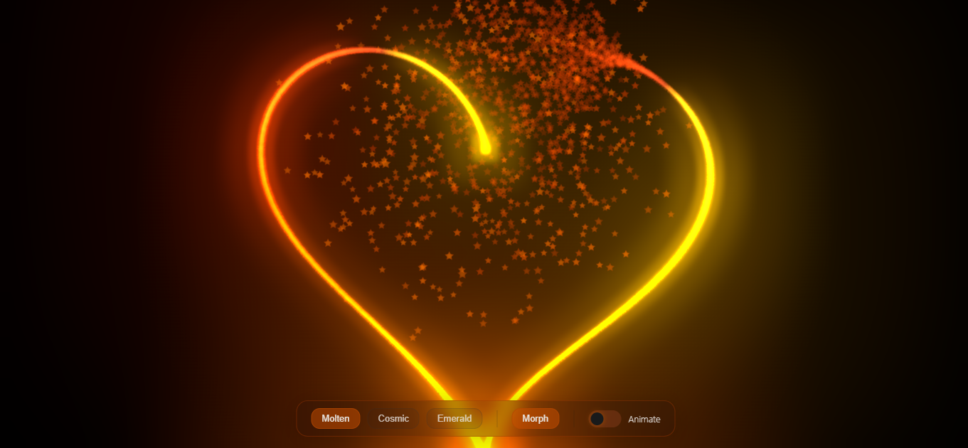 Glowing Heart Animation